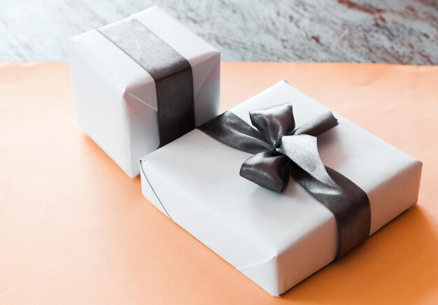 cute gift boxes close up