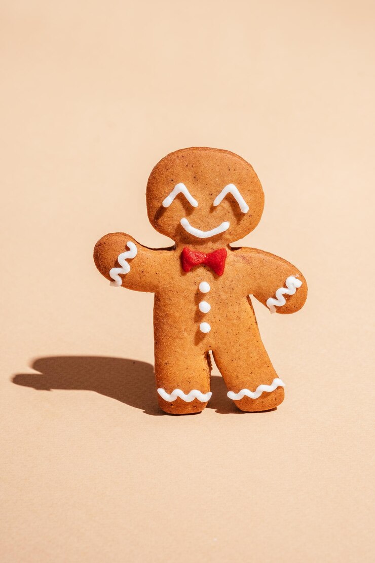 Photo cute gingerbread man