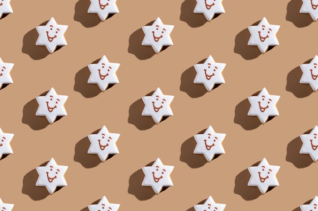 Photo cute gingerbread pattern pretty pastry decoration