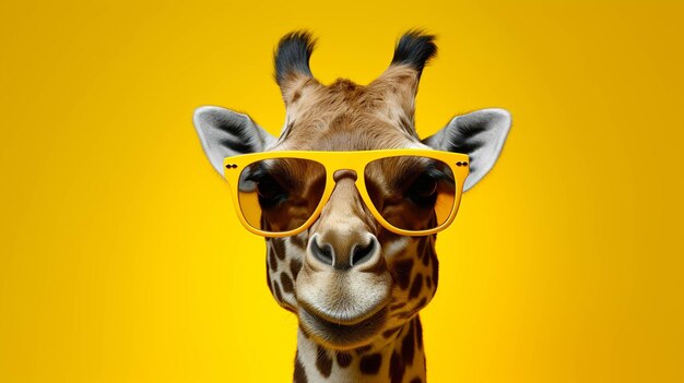 Cute giraffe cartoon high definition photographic creative image