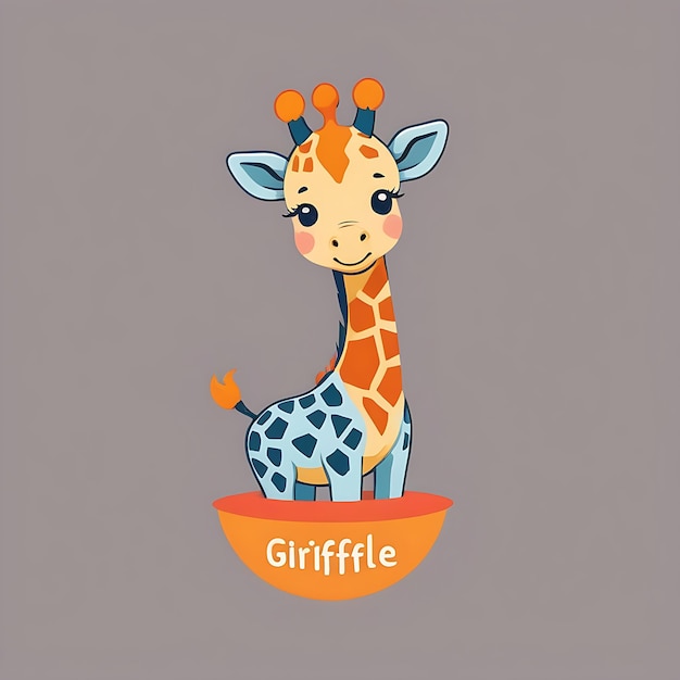 Foto il logo della giraffa carina