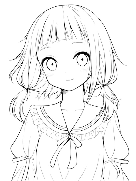 Hijjab Girl By Ibahibut - Cute Anime Lineart Transparent, HD Png Download ,  Transparent Png Image - PNGitem