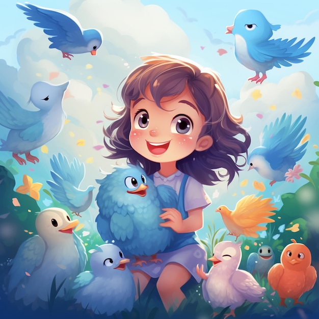 Cute Girl cartoon illustration