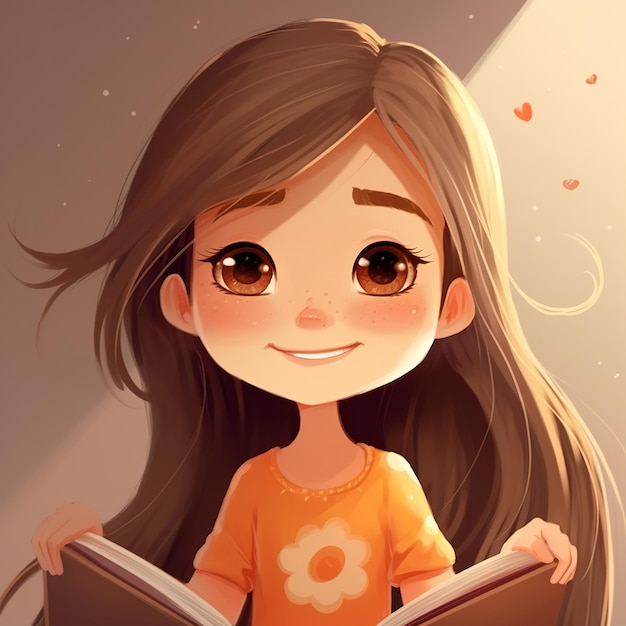 cute girl cartoon