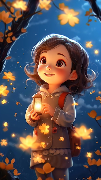 Cute girl cartoon