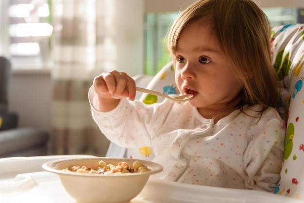 cute girl eating food