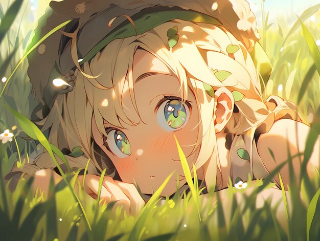 Cute Girl on the grass