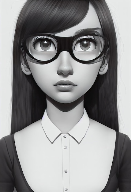 Cute girl poster Concept art Digital painting Fantasy illustration