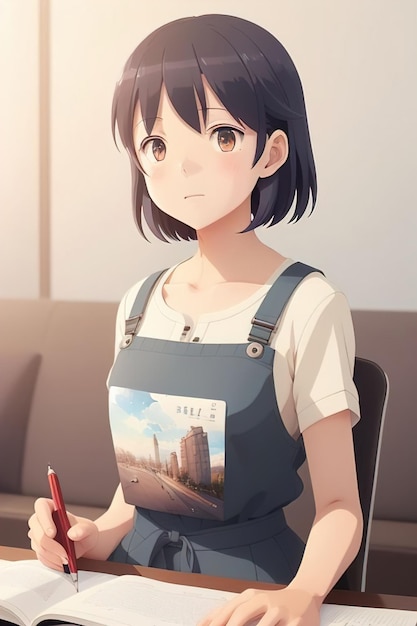 Cute Girl reading a book