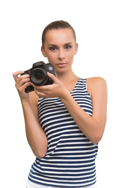 Cute girl with the camera.