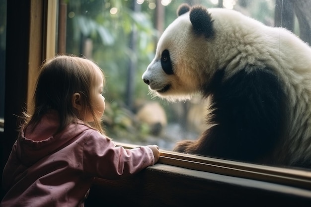 Cute Girl39s Panda Encounter