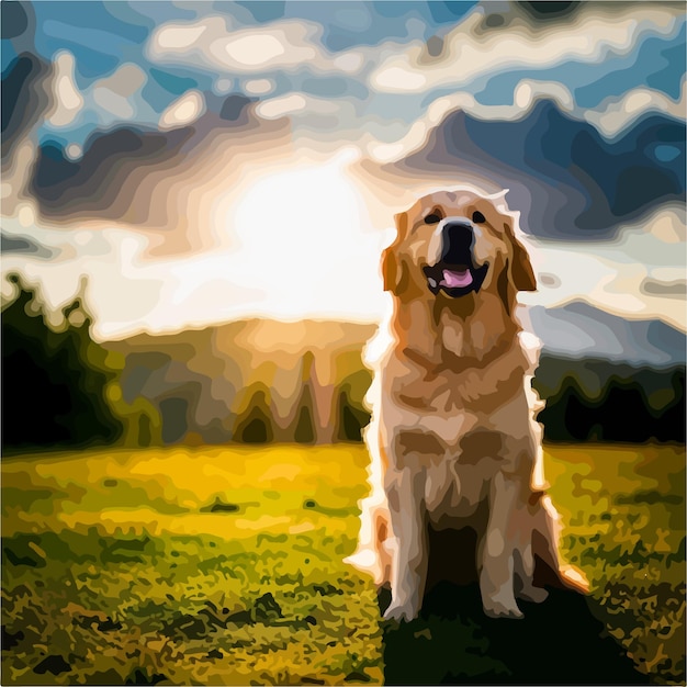 cute golden dog