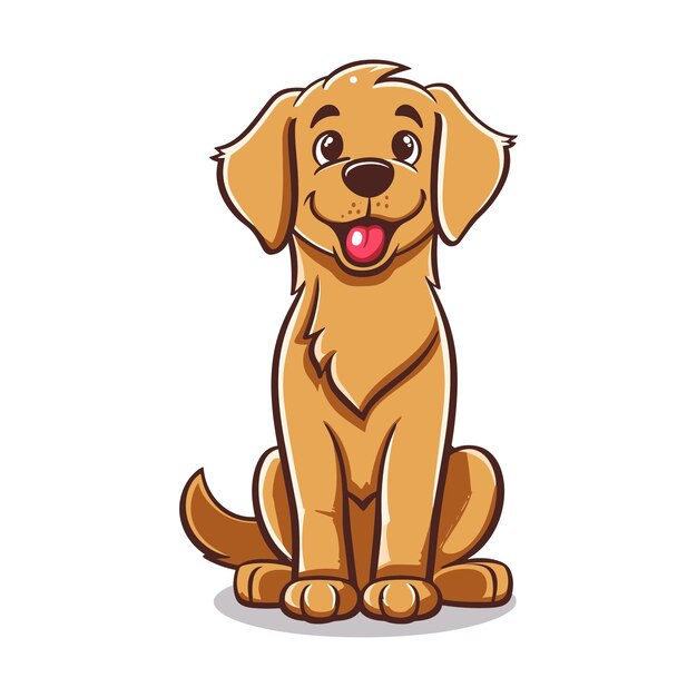 Cute Golden Retriever cartoon