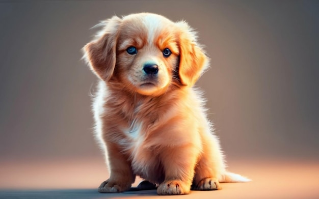 A cute golden retriever puppy