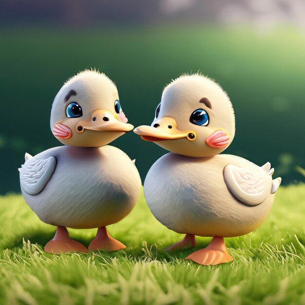 Cute Goose 3d character