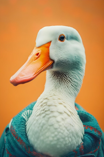 Cute Goose funny portrait hipster style