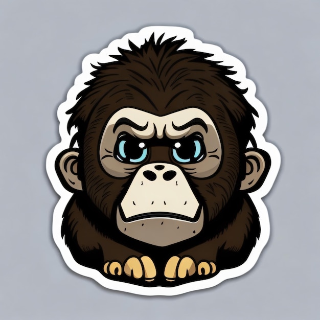 Photo cute gorilla sticker 1