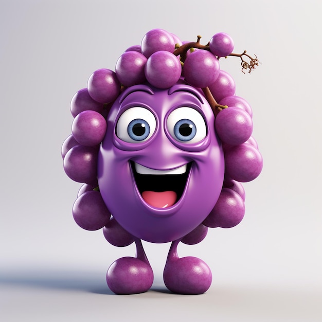 cute grape cartoon