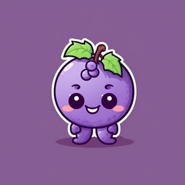 Photo cute grape character