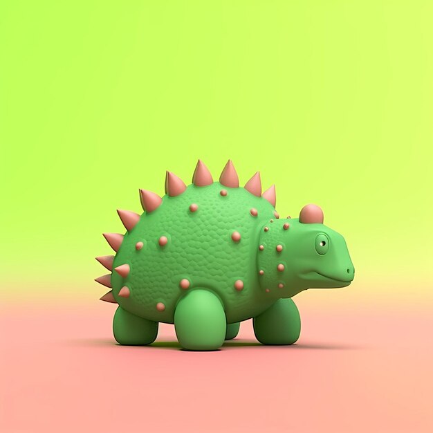 Cute Green Ankylosaurus Toy Dinosaur For Little Children