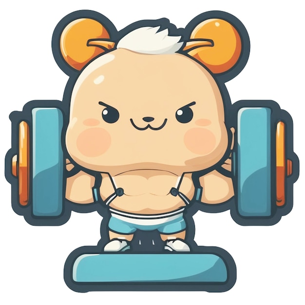 Photo cute gym icon