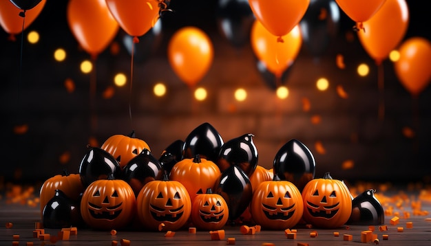 Photo cute halloween background for banner