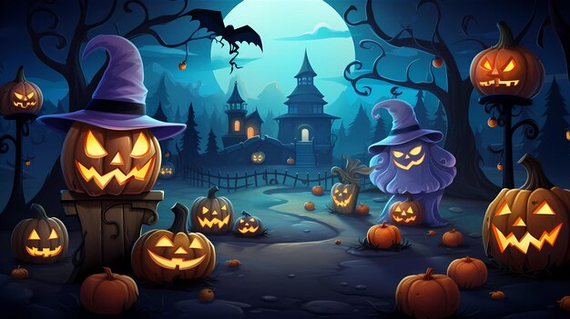 Photo cute halloween background