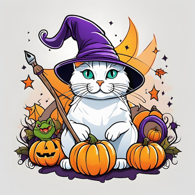 Cute Halloween Cat Clipart