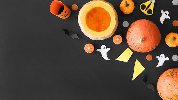 Photo cute halloween concept with copy space