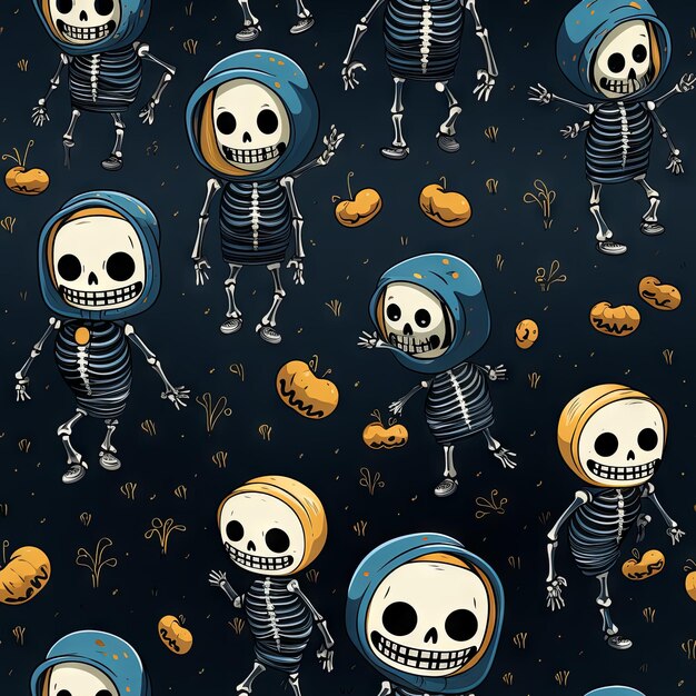 Photo cute halloween design pattern