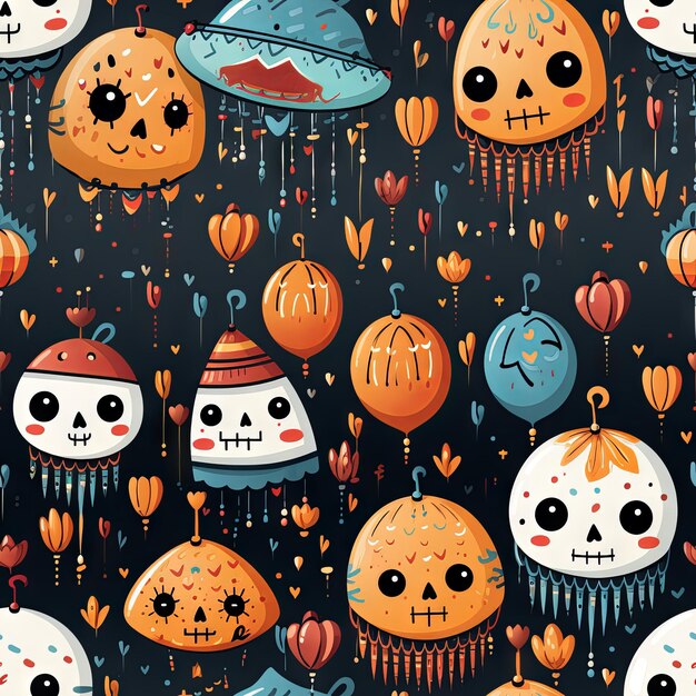 Cute Halloween design pattern