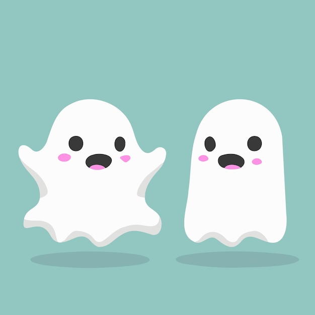 Cute halloween ghost illustration cartoon ghost halloween