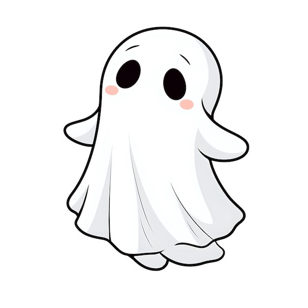 Foto simpatica mascotte del fantasma di halloween