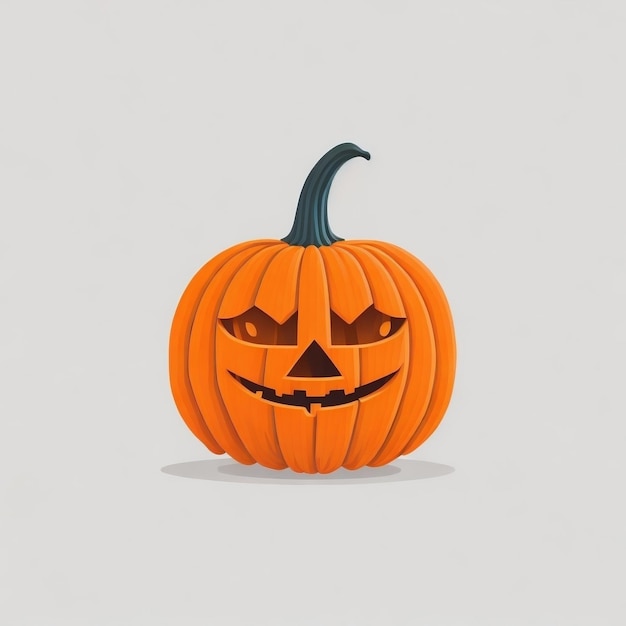 Cute Halloween Pumpkin with white background