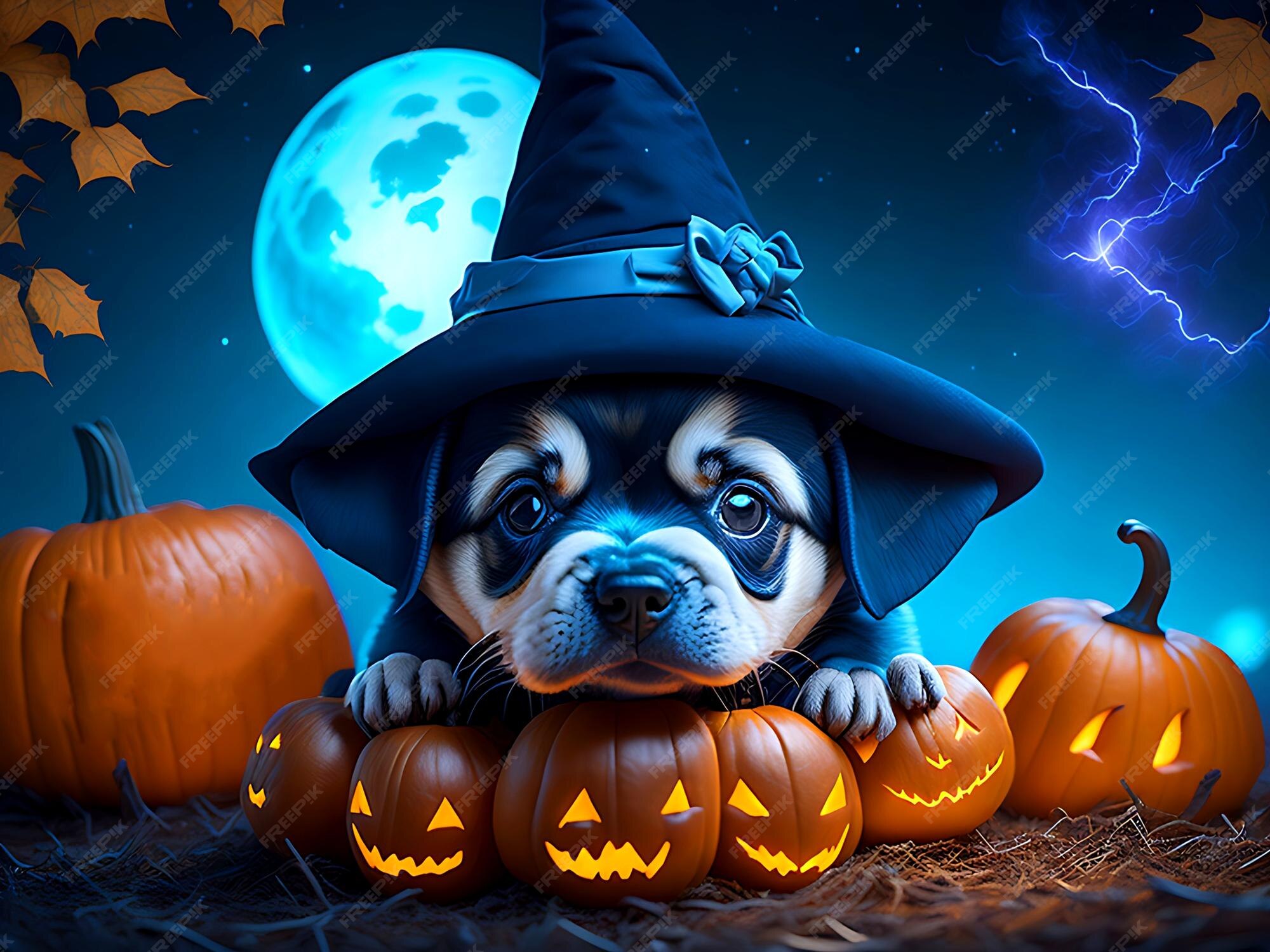 Premium AI Image Cute Halloween Puppy Ai Generative premium-ai-image-cute-halloween-puppy-ai-generative