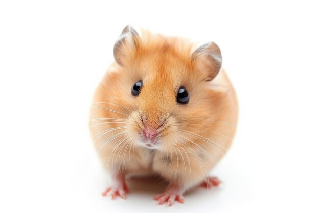 A cute hamster on a clean white background adorable and fluffy