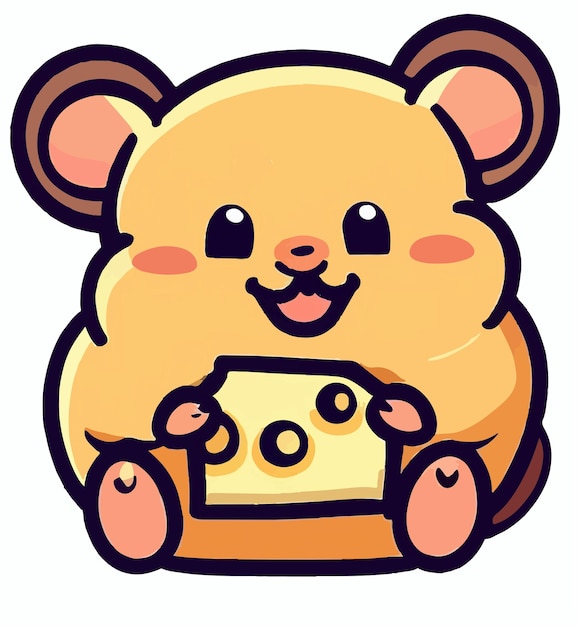 cute hamster illustration