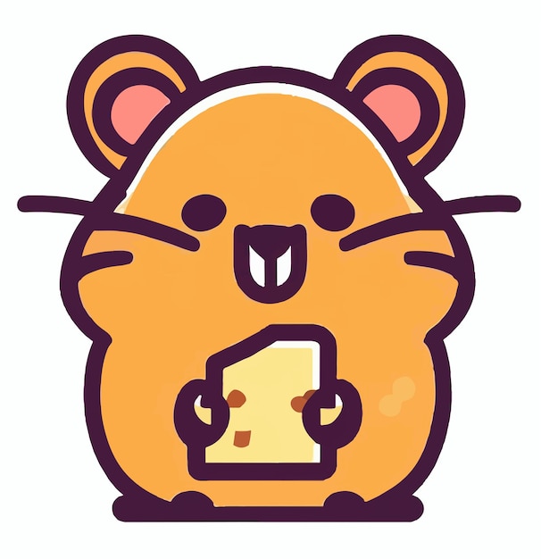 cute hamster illustration