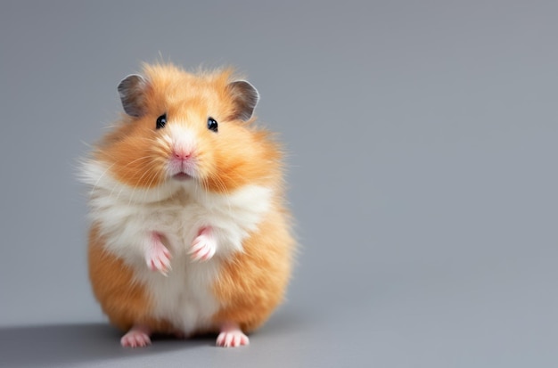 Cute Hamster looking at camera front view