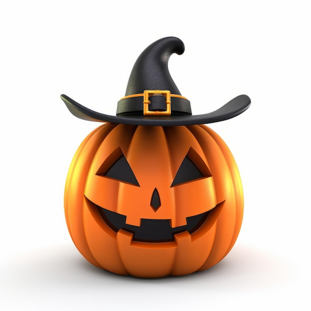 Photo cute hanukkah jackolantern with vampire hat 3d render