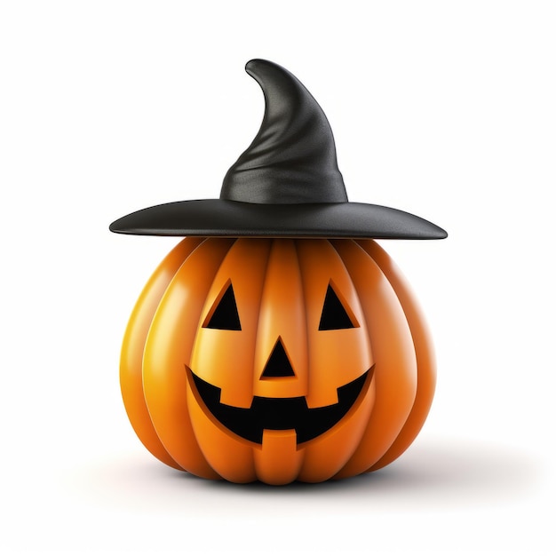 Cute Hanukkah Jackolantern With Witch Hat 3d Render