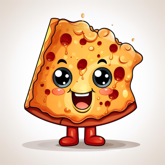 Photo cute happy baby pizza