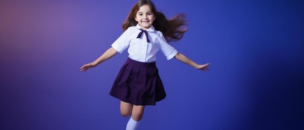 Cute happy kid in uniform