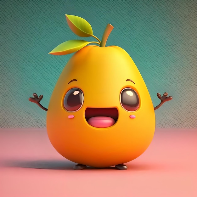 Cute happy pear