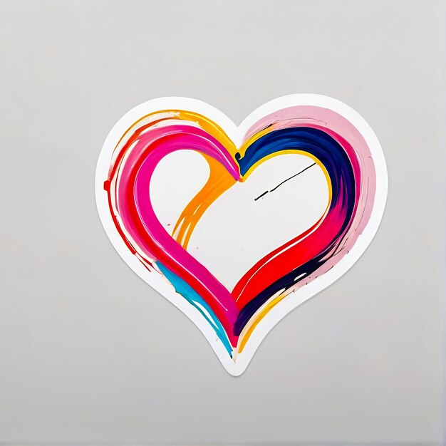 Foto adesivi di cartoni animati 3d con cuore
