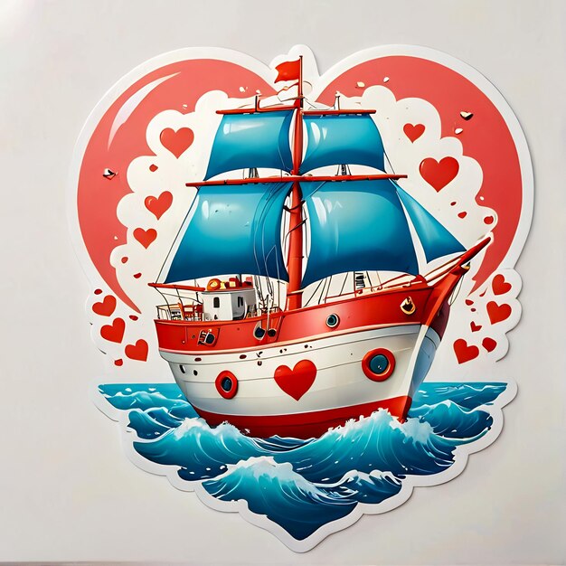 Photo cute heart cartoon stickers 3d sticker with heart