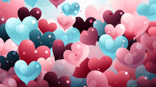 cute heart loop background material