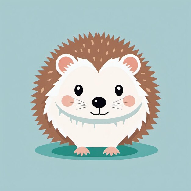 Cute hedgehog cartoon illustration