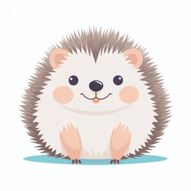 Cute hedgehog cartoon illustration