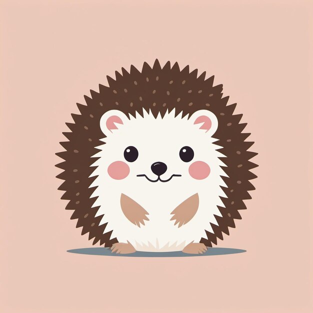 Cute hedgehog cartoon illustration